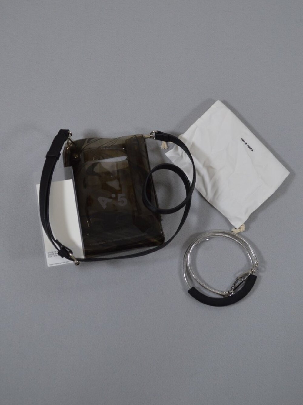 NWT nana-nana x The Arrivals A5 Mini Tote Safari PVC Crossbody Bag - Picture 6 of 14